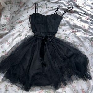 Banana Republic Black Mesh Dress